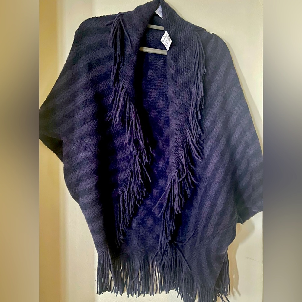 Sweater Kimono with Fringe